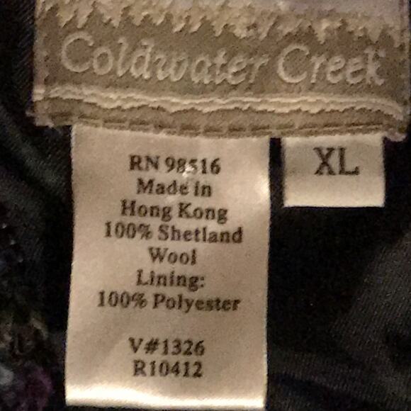 Coldwater Creek Blue Shetland Wool Sweater, XL - Picture 2 of 6